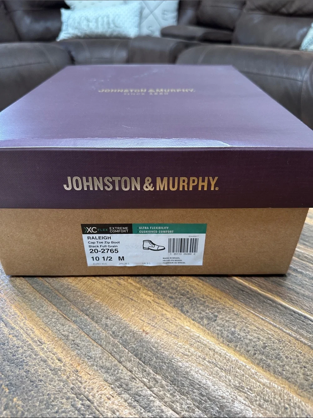 New in Box/Never Worn Johnston & Murphy Raleigh Cap Toe Zip Boots - 10.5 M